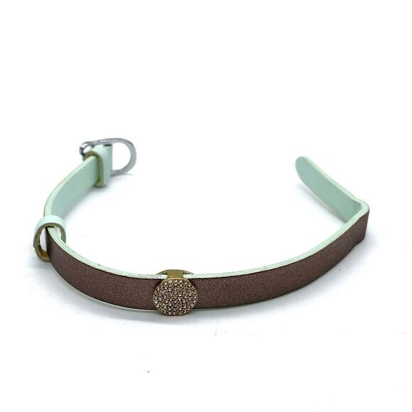 Stella & Dot Keep Collective Leather Bracelet w/ One Crystal Paved Charm - Picture 2 of 4